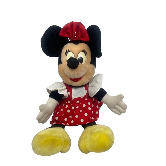 Disneyland Vintage Minnie Mouse Plush Walt Disney 1980s Red Black 24" Doll - Picture 1 of 10